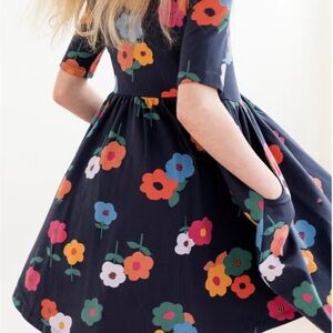 Girls Hanna Andersson Navy Floral Dress Size 140 Cm Us 10